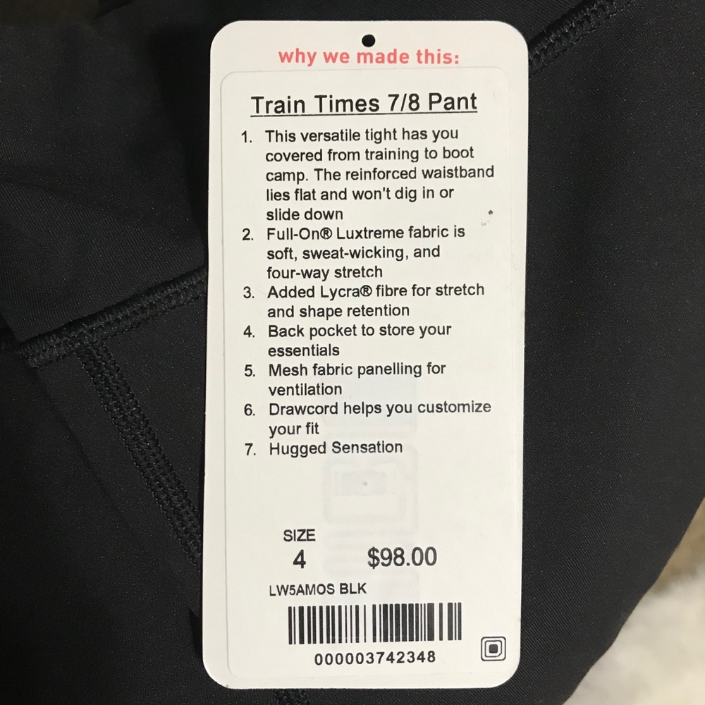 Lululemon Train Times 7/8 Pant